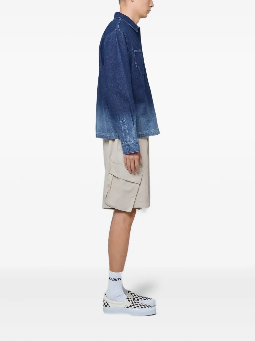 Off Duty Ombré denim jack Blauw