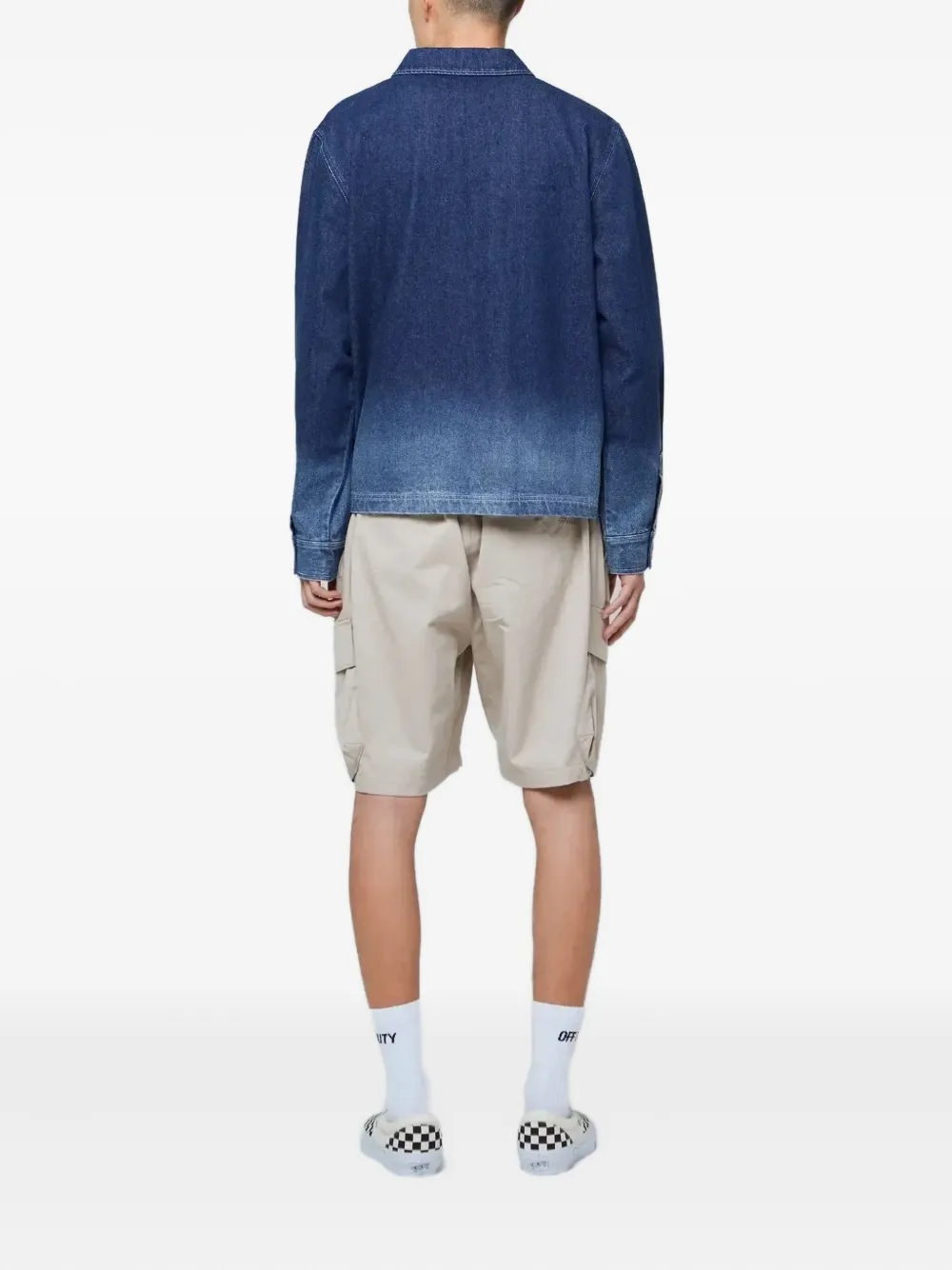 Off Duty Ombré denim jack Blauw