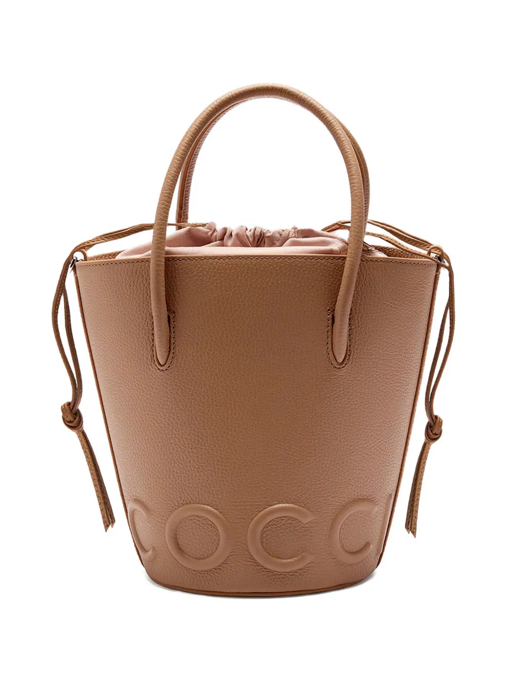 Coccinelle Myrtha Maxi bucket-tas met logo Bruin