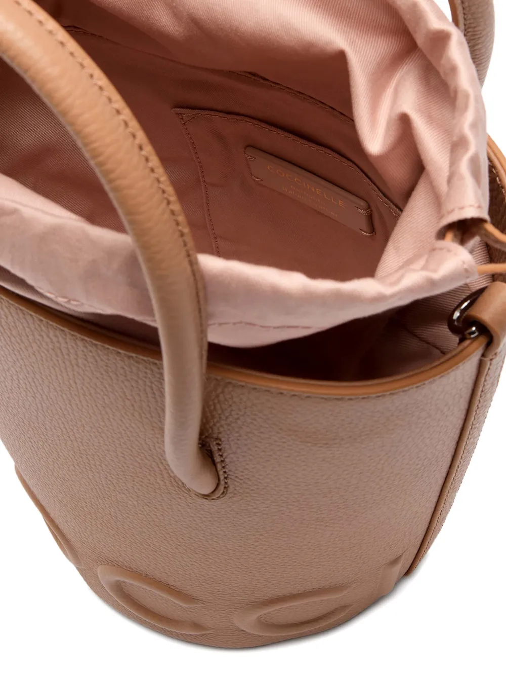 Coccinelle Myrtha Maxi bucket-tas met logo Bruin