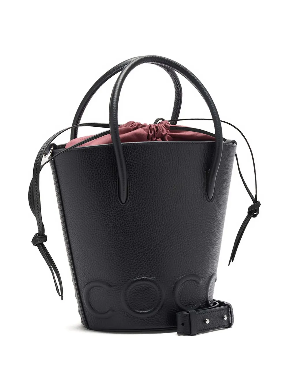Coccinelle Myrtha Maxi bucket-tas met logo Zwart