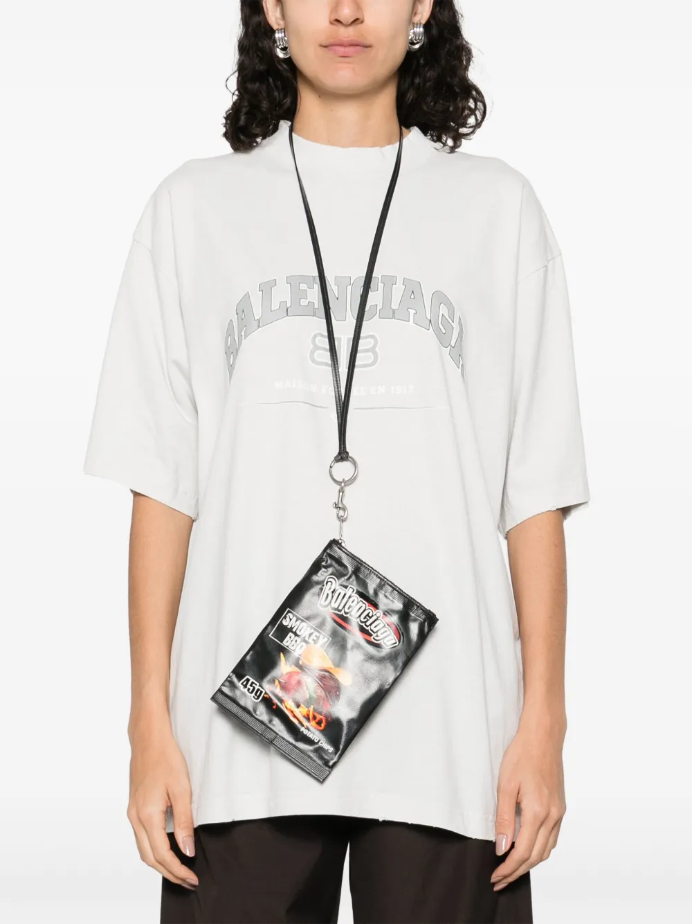 Balenciaga Leren clutch - Zwart