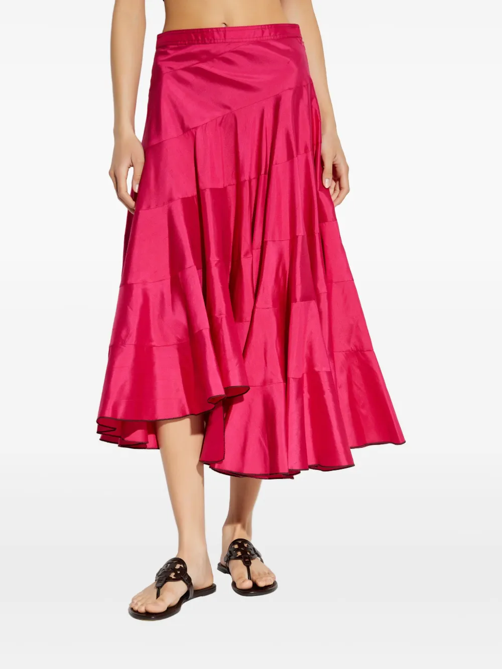 Tory Burch Zijden midi-rok Roze