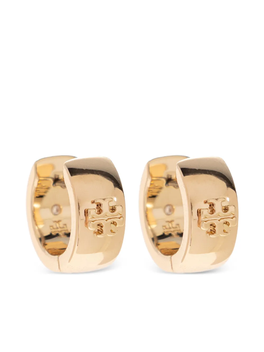 Tory Burch Kira Huggie ピアス - ゴールドトーン Tory Burch Kira Huggie ピアス - ゴールドトーン