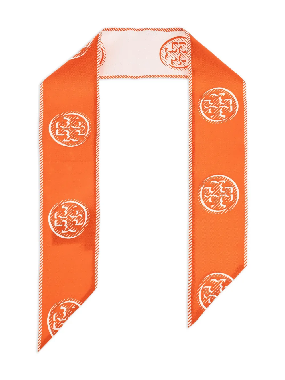 Tory Burch プリント シルクスカーフ - オレンジ Tory Burch プリント シルクスカーフ - オレンジ