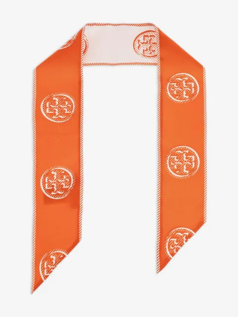 Tory Burch printed silk neck scarf
