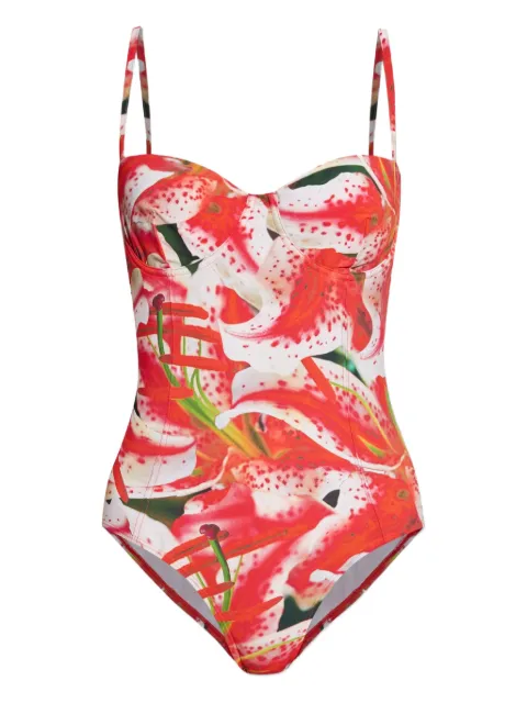Tory Burch traje de baño con estampado floral