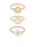 Tory Burch charm-embellished ring (set of three) - Gold