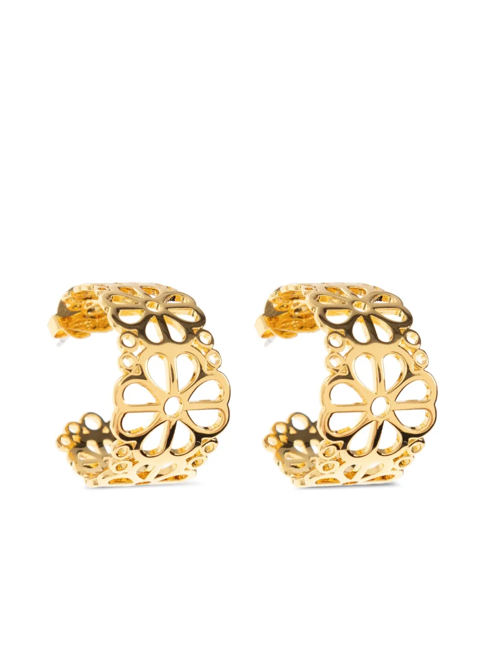 Kate Spade Flower Lace hoop earrings - Oro