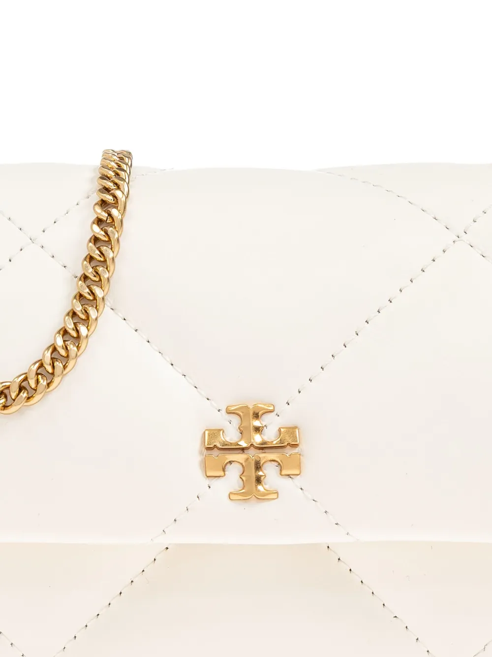 Tory Burch Kira Diamond mini-schoudertas Beige