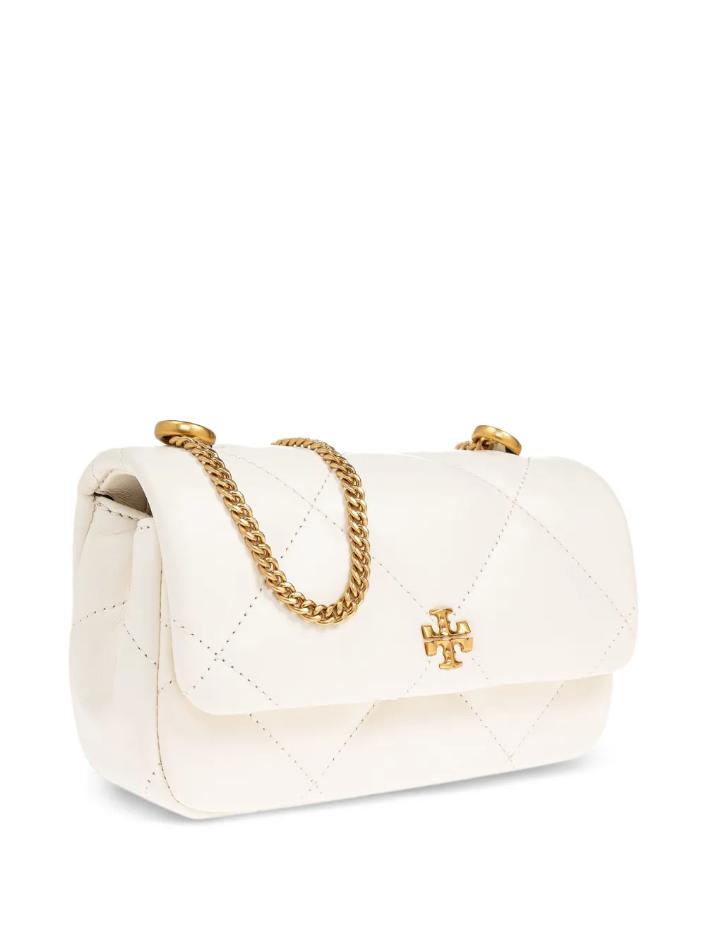 Tory Burch Kira Diamond mini-schoudertas Beige