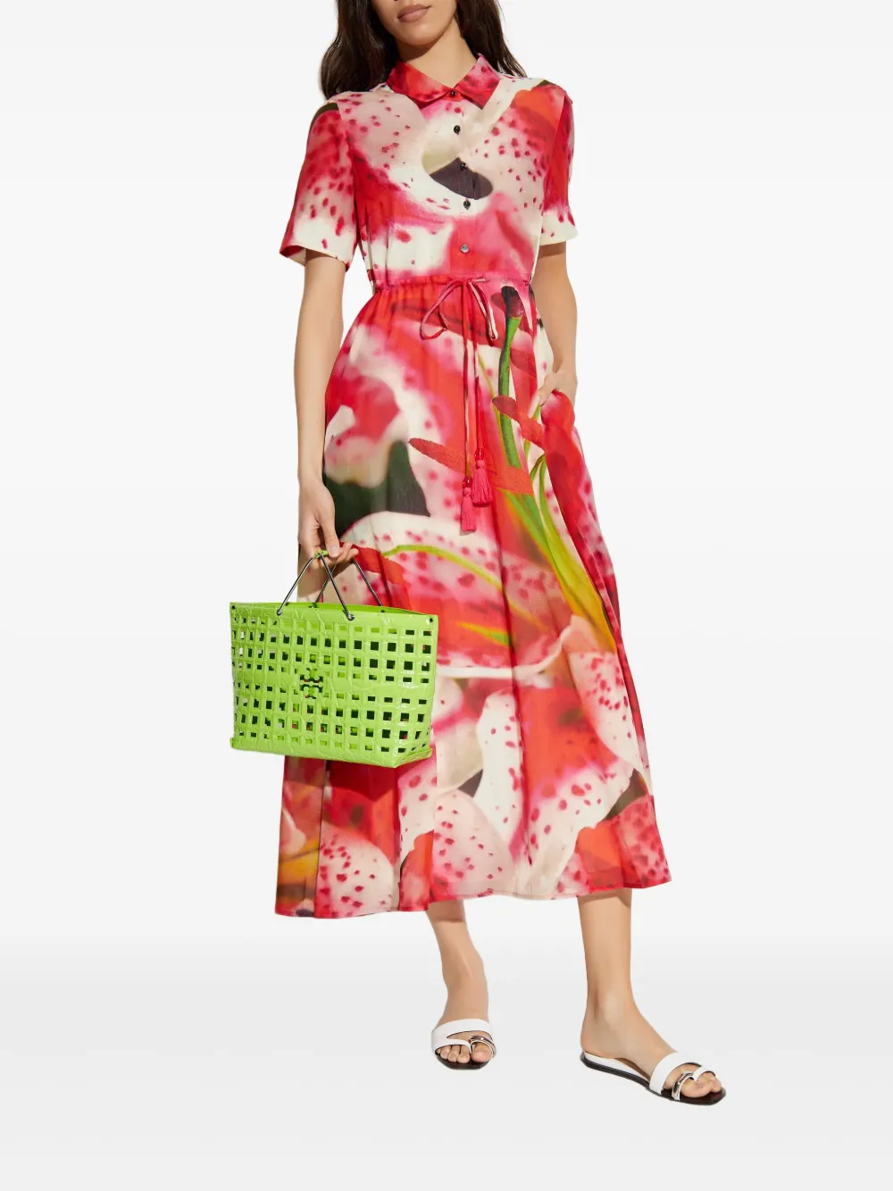 Tory Burch floral-print mini dress - Roze