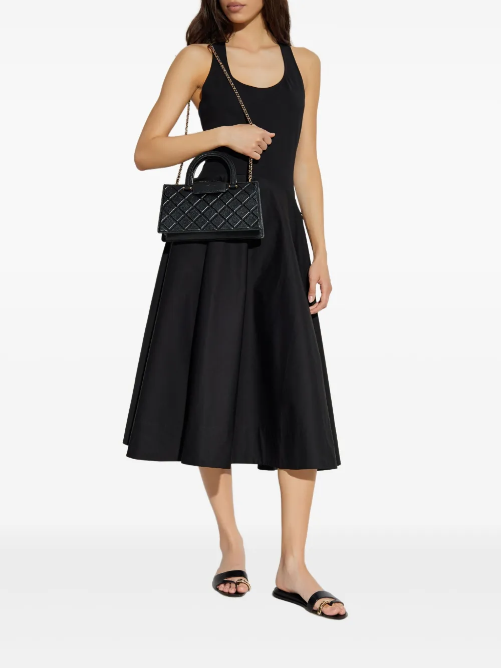 Tory Burch racerback midi dress - Zwart