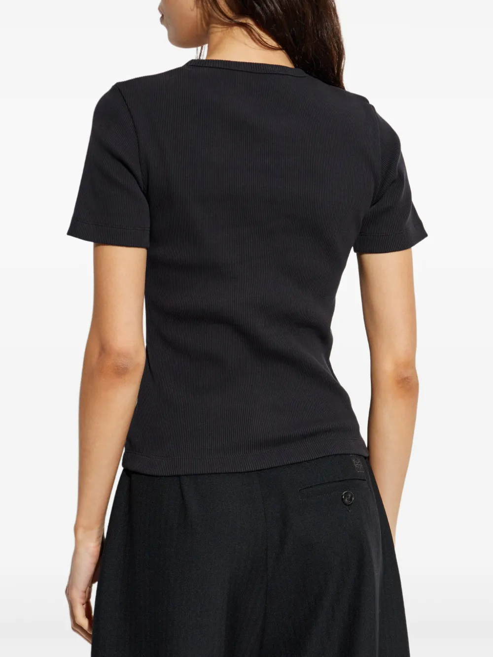 Tory Burch T-shirt met logopatch Zwart
