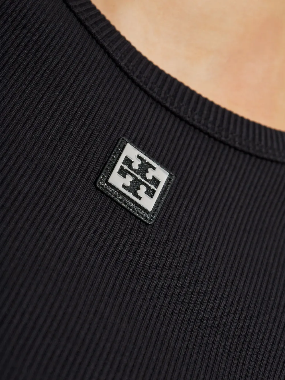 Tory Burch T-shirt met logopatch Zwart