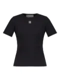 Tory Burch logo-patch T-shirt - Black