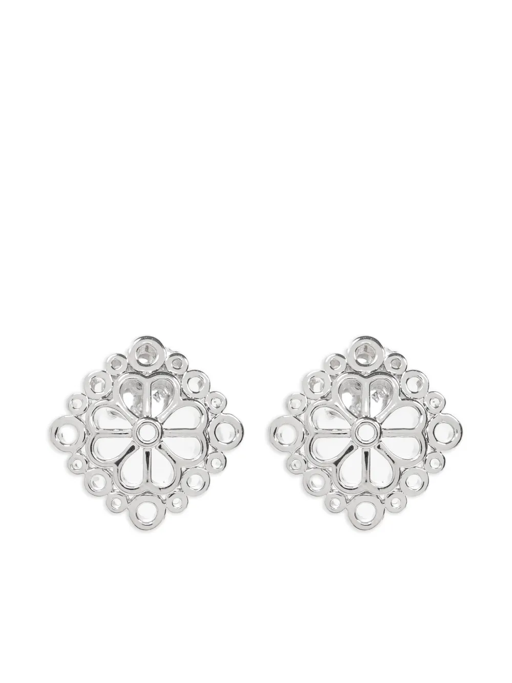 Kate Spade Flower Lace ピアス - シルバートーン Kate Spade Flower Lace ピアス - シルバートーン
