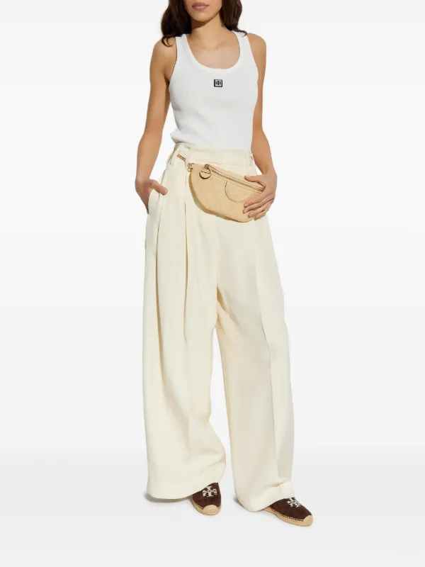 Tory Burch Cotton Scoop Tank | White | FARFETCH