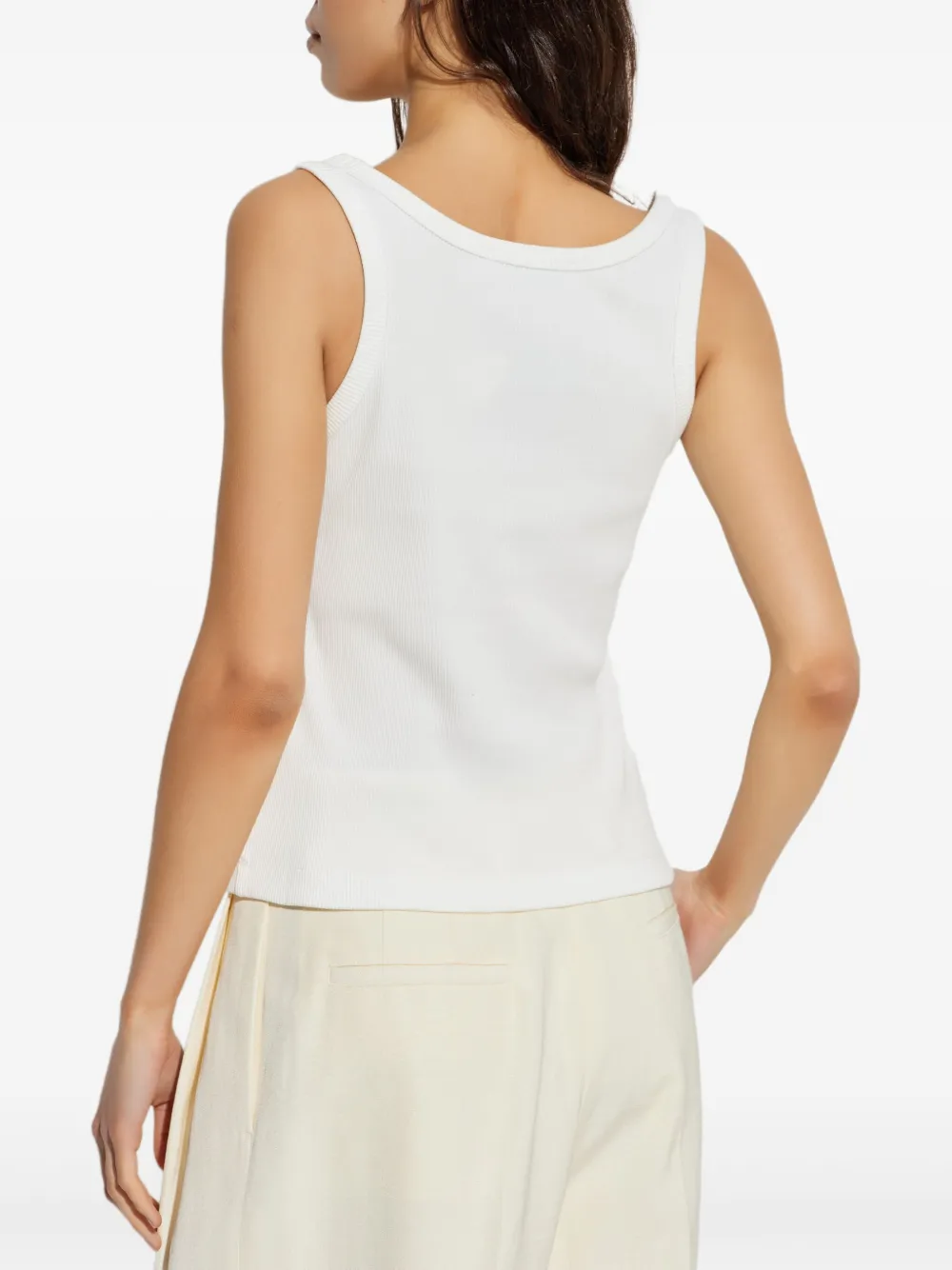 TORY BURCH LOGO-PATCH TANK TOP 
