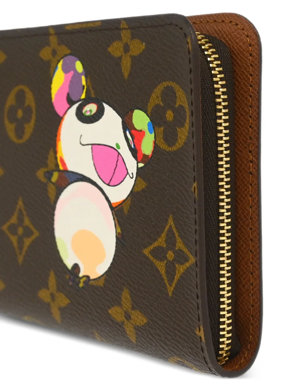 Pre-owned Louis Vuitton X Takashi Murakami 2004 Panda Wallet In Brown