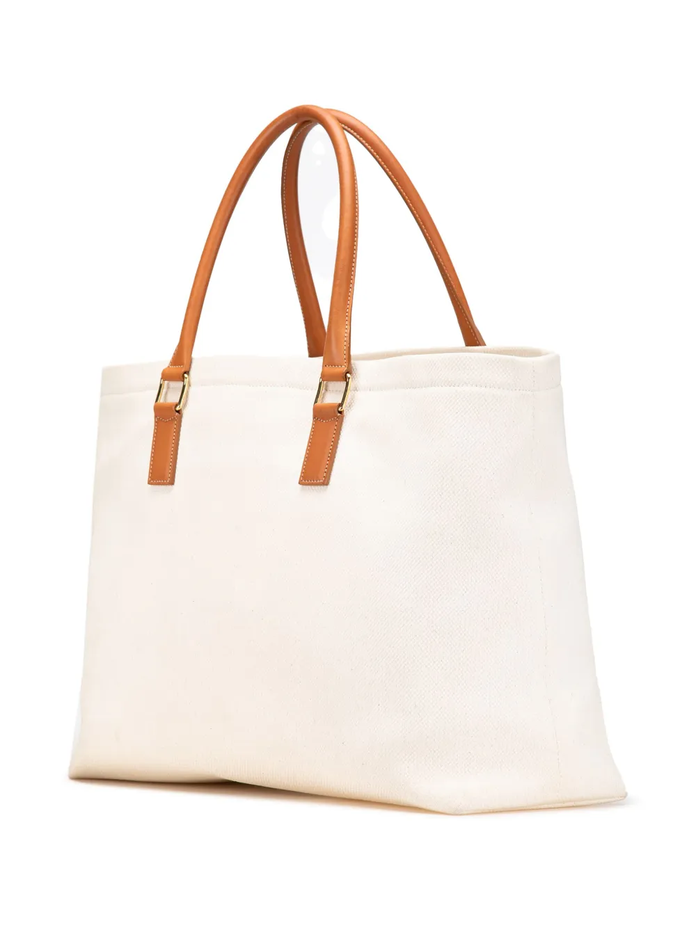 Pre-owned Celine 2019 Small Canvas Logo Print Horizontal Cabas Tote Bag