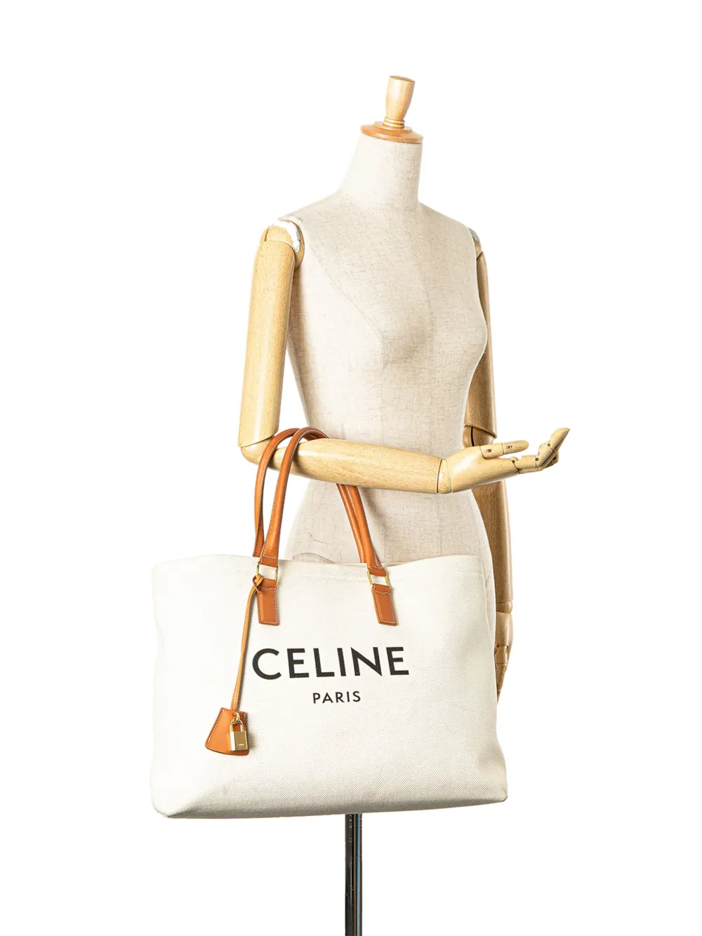 Céline Pre-Owned 2019 Small Canvas Logo Print Horizontal Cabas tote bag | Pre-Owned | Image 2