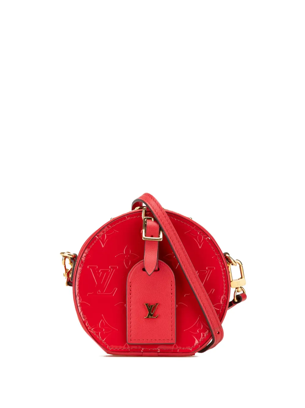 Louis Vuitton Pre-Owned 2019 モノグラム ヴェルニ ミニ ボワット シャポースープル ショルダーバッグ - Louis Vuitton Pre-Owned 2019 モノグラム ヴェルニ ミニ ボワット シャポースープル ショルダーバッグ -