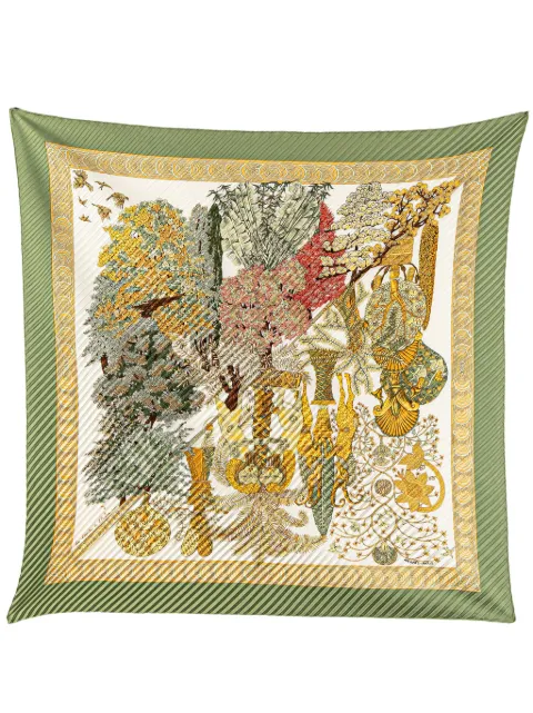 Hermès Pre-Owned foulard en soie Les Légendes de L'Arbre (années 1900)