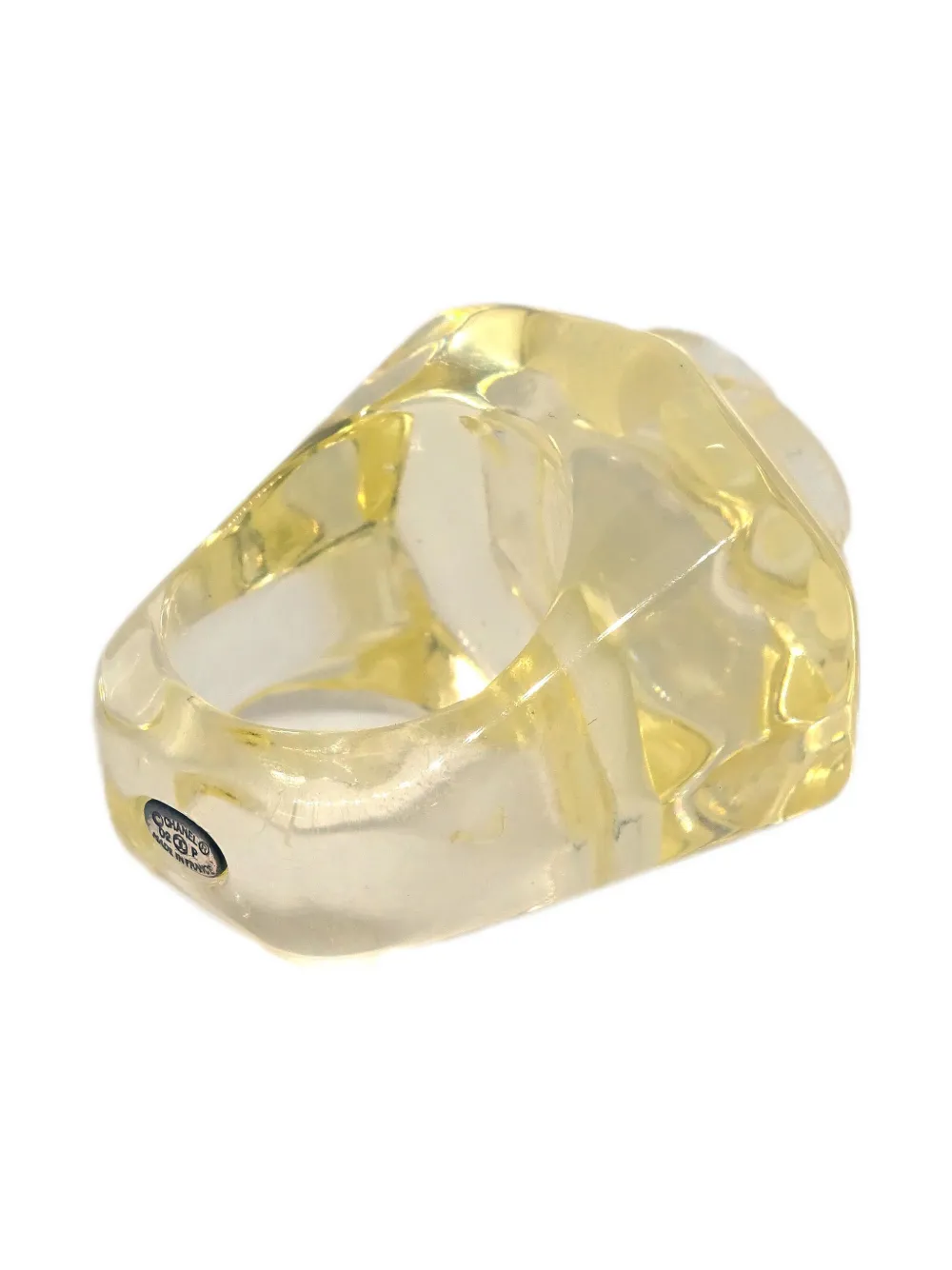 Pre-owned Chanel 2002 Cc Logo Ring