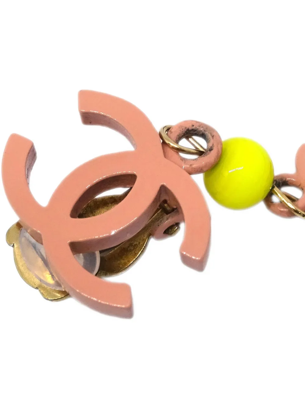 Pre-owned Chanel 2003 Cc Logo Clip-on Earrings