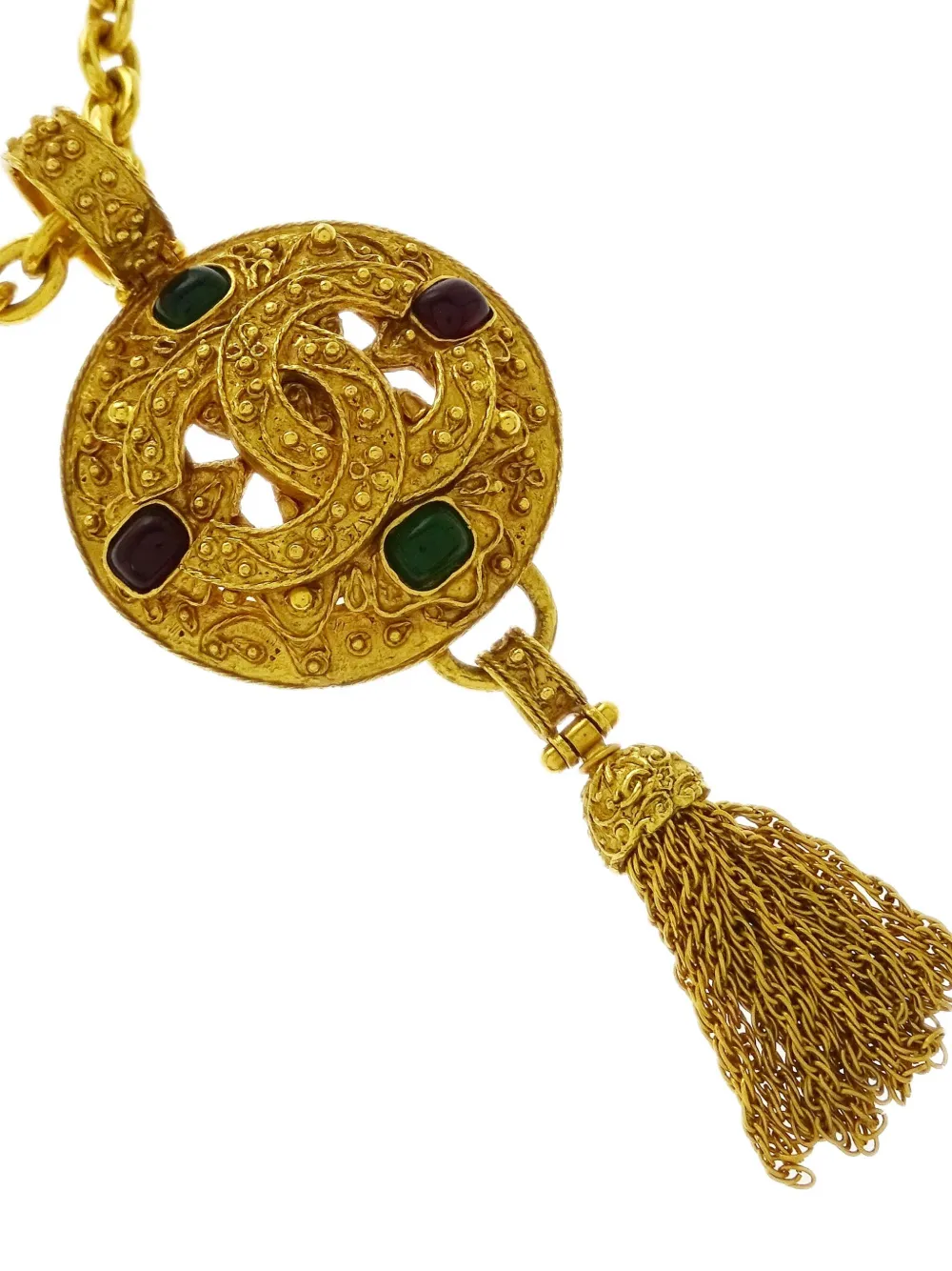 Pre-owned Chanel 1994 Gripoix Chain Necklace