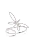 Anapsara 18K white gold dragonfly-motif diamond ring - Silver