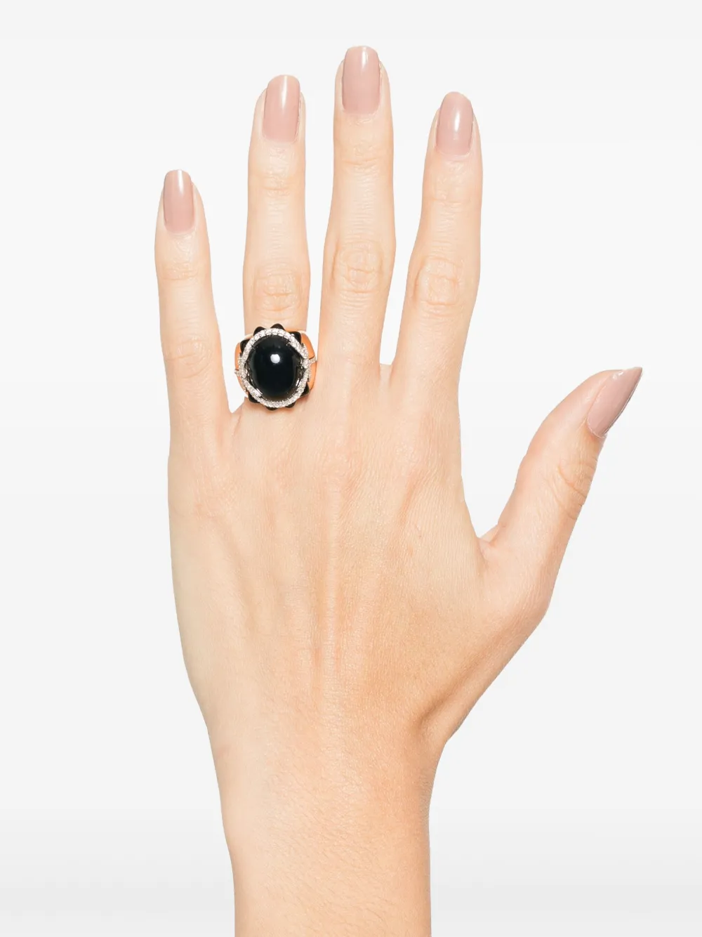 Anapsara anillo en oro amarillo de 18kt con ónix y diamante | Image 2