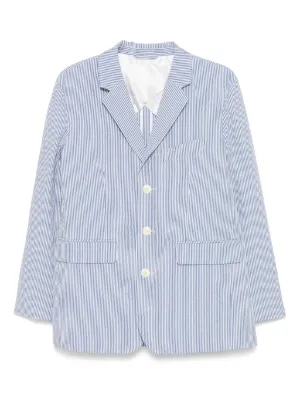 Comme Des Garçons Shirt ストライプ テーラードジャケット | ブルー