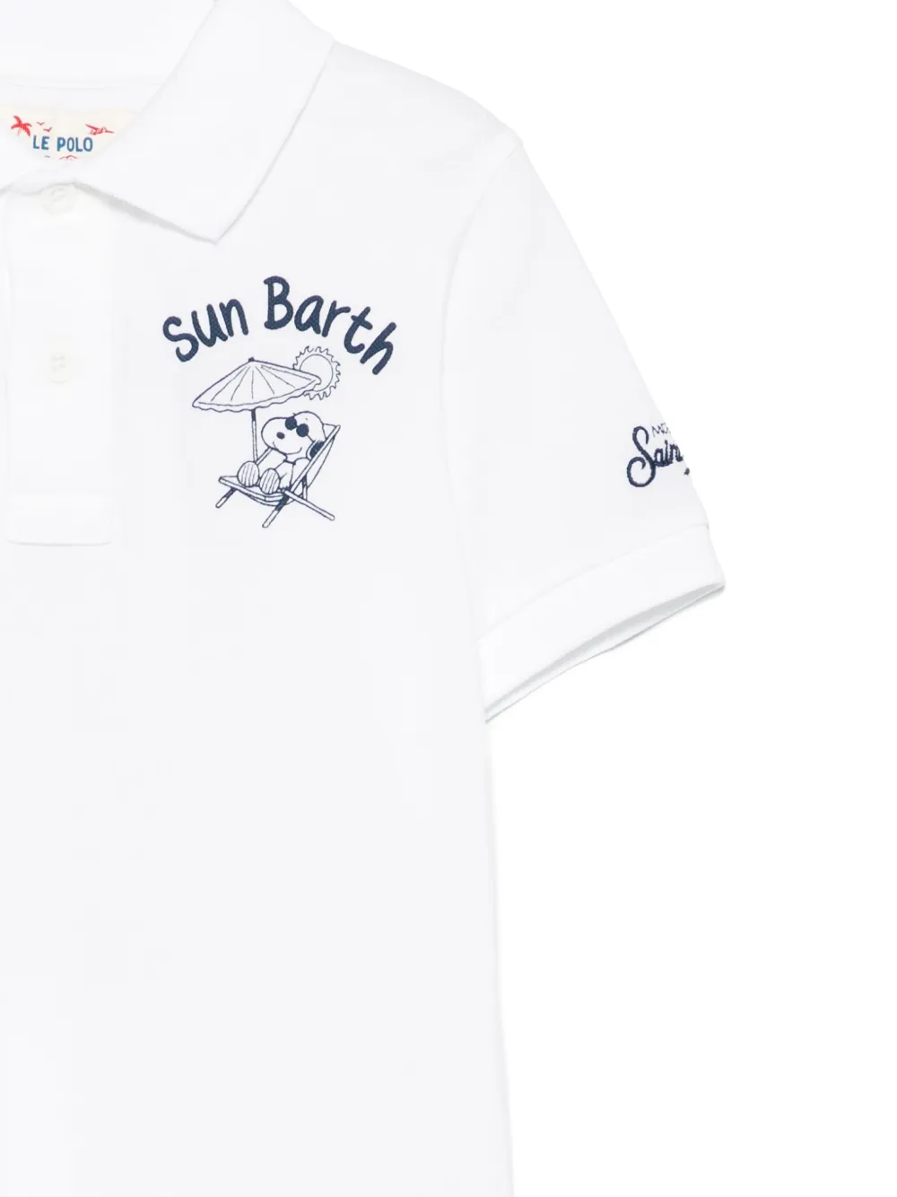 MC2 Saint Barth Kids Poloshirt met grafische print Wit