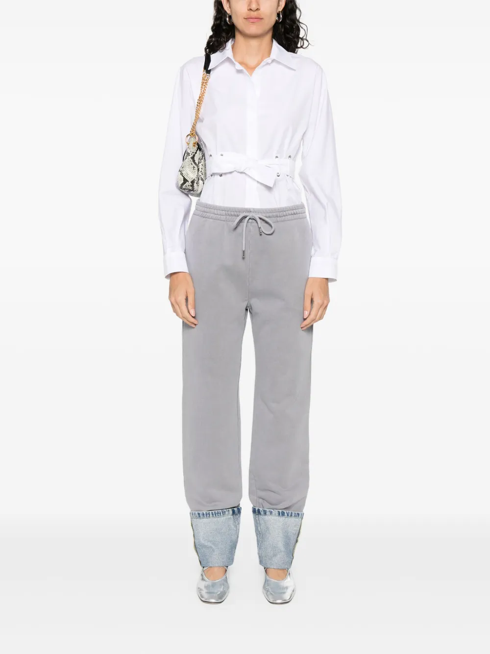 MOSCHINO JEANS Broek met denim afwerking - Grijs