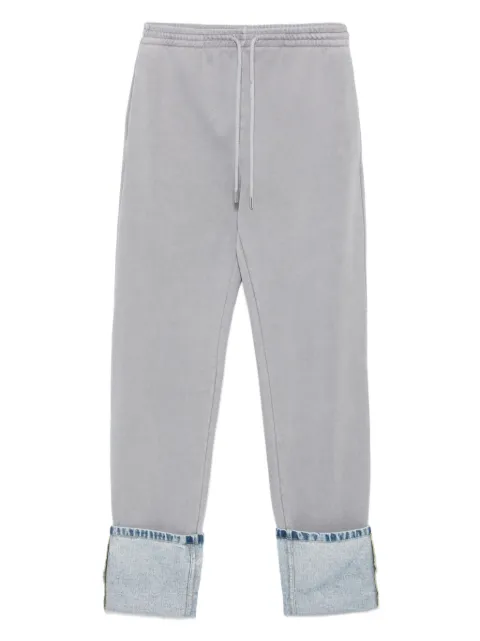 MOSCHINO JEANS denim-trim trousers