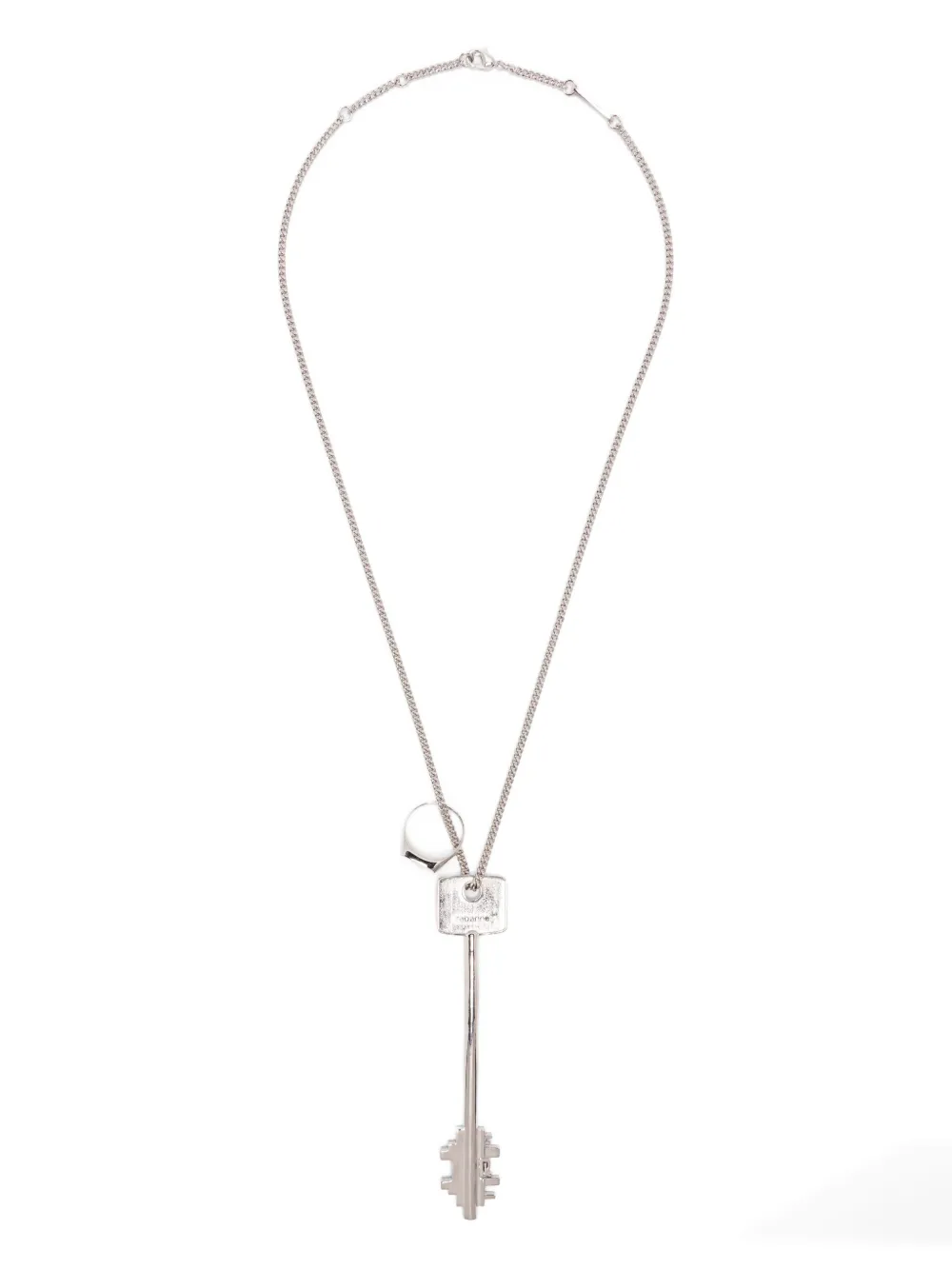 Rabanne key-ring pendant necklace | Silver | Image 1