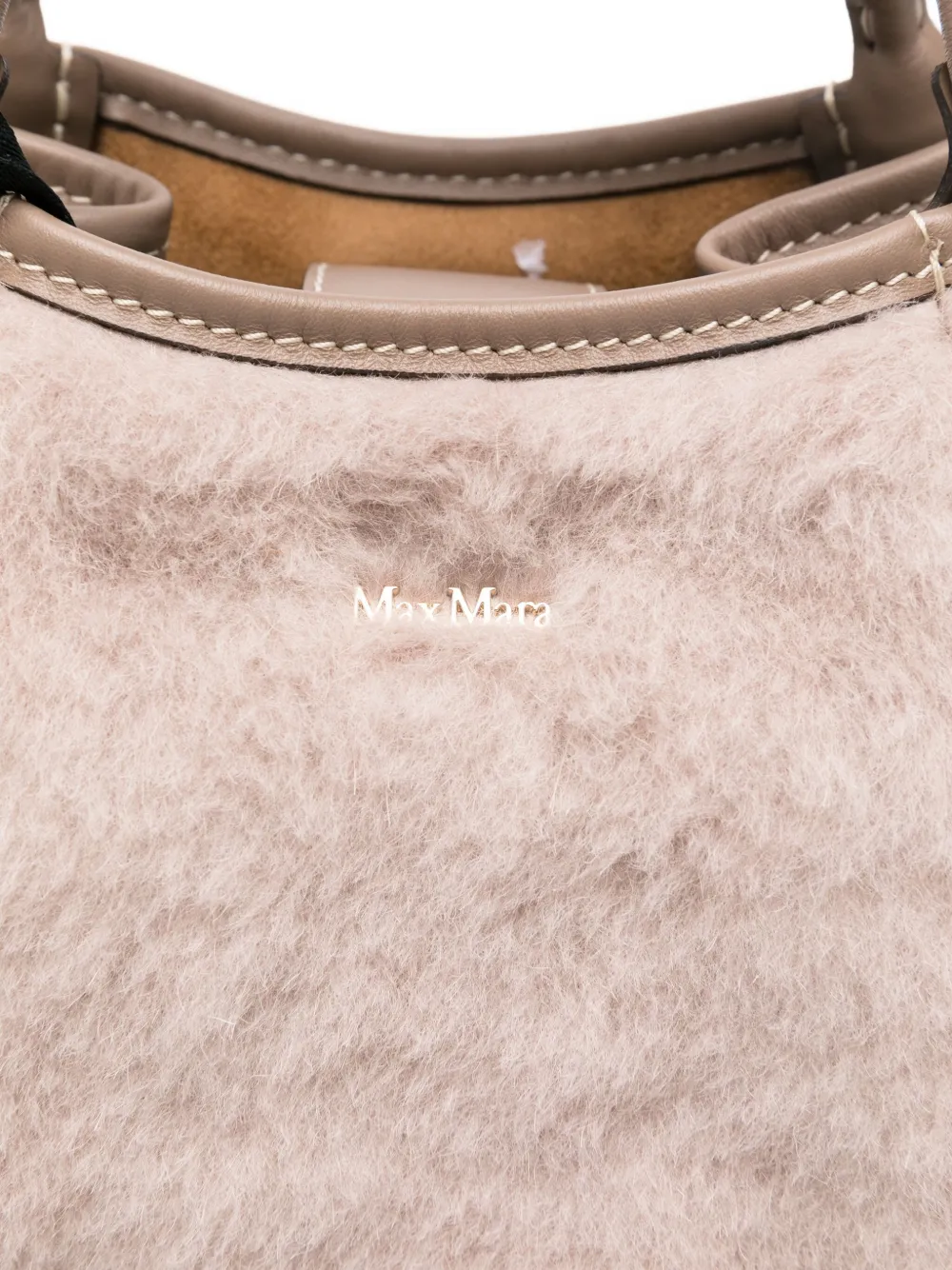 Max Mara Marine Satchel Bag In Neutral