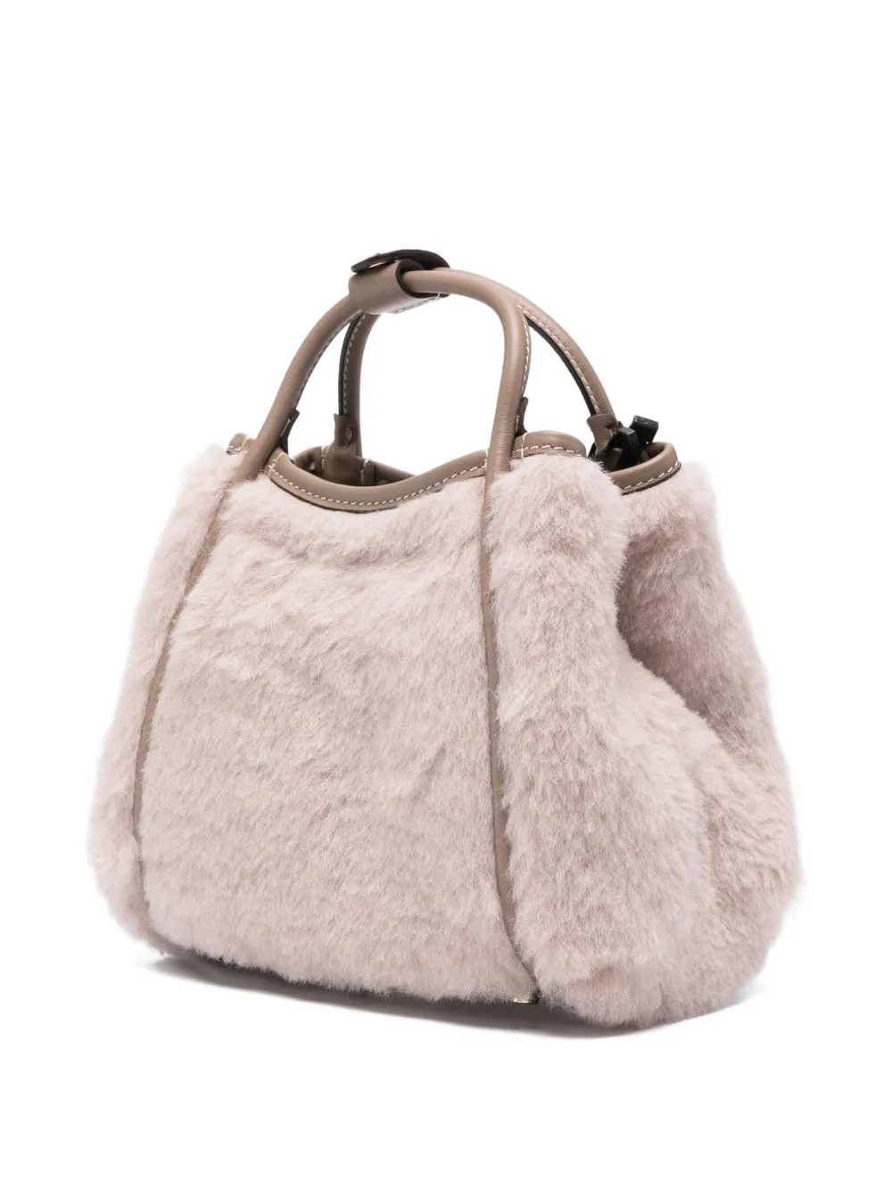 Max Mara Marine Satchel Bag In Neutral