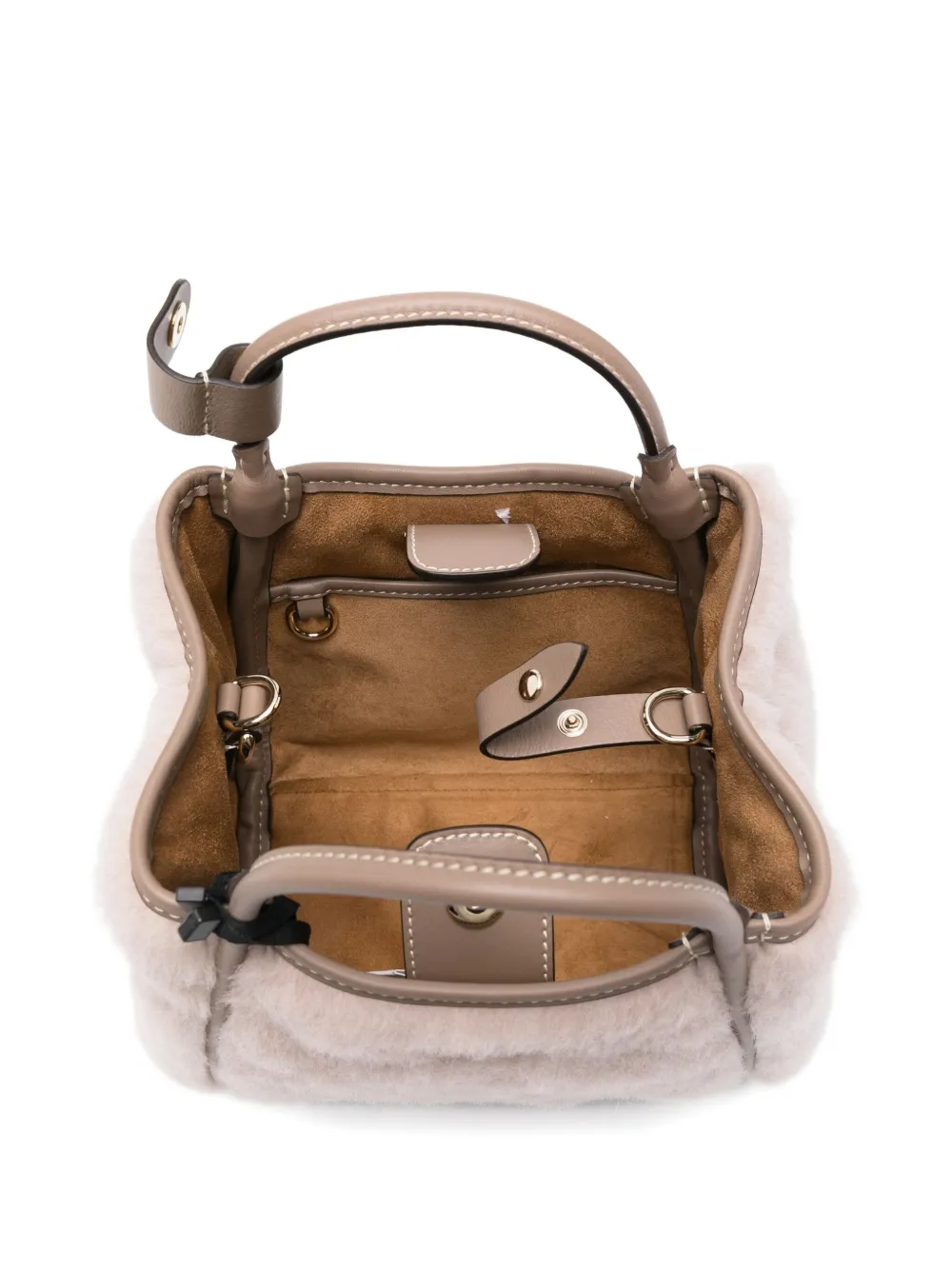 Max Mara Marine Satchel Bag In Neutral