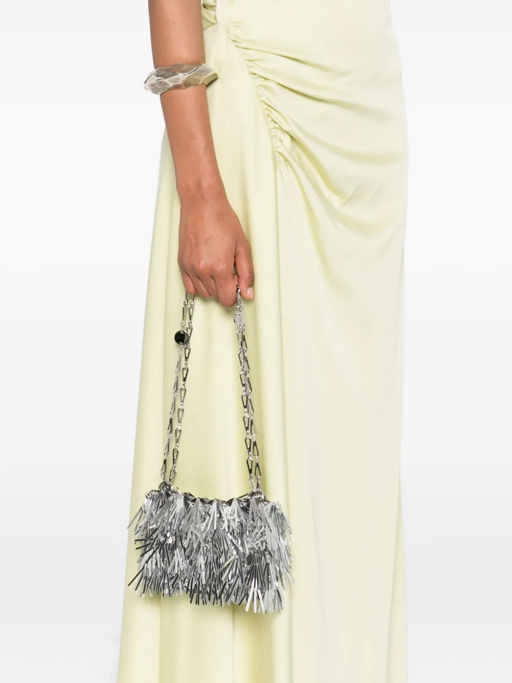 Rabanne Sequin-embellished Chain Shoulder Bag In Silver