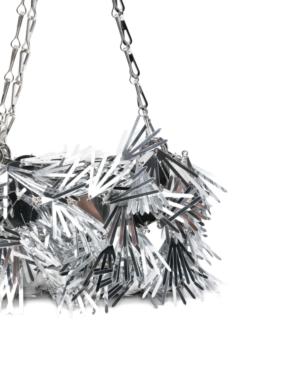 Rabanne Sequin-embellished Chain Shoulder Bag In Silver