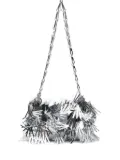 Rabanne sequin-embellished chain shoulder bag - Silver