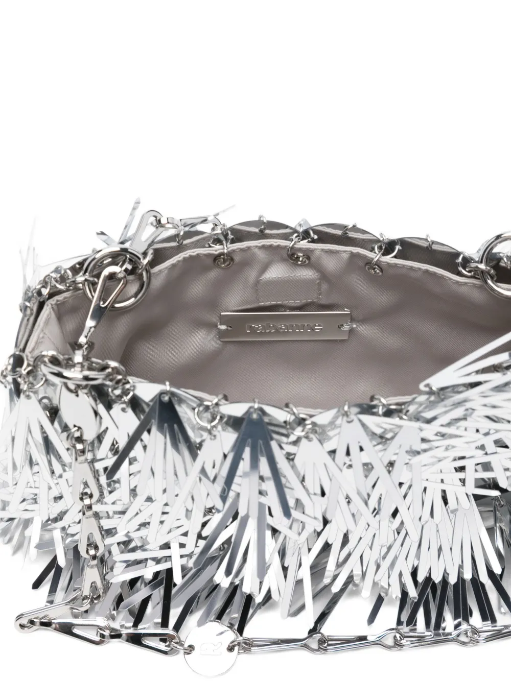 Rabanne Sequin-embellished Chain Shoulder Bag In Silver