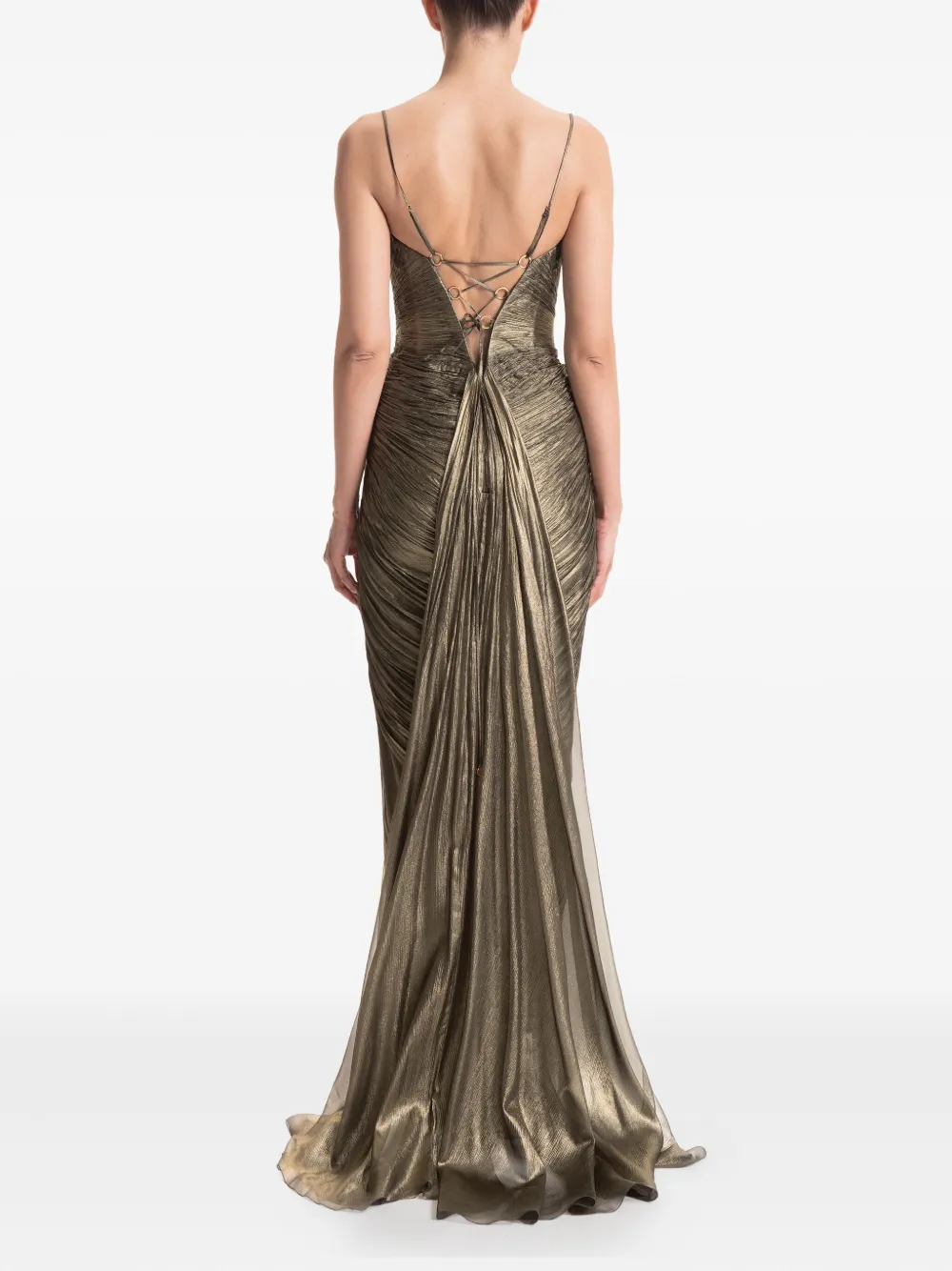 Maria Lucia Hohan Pleated-effect Gown In Green