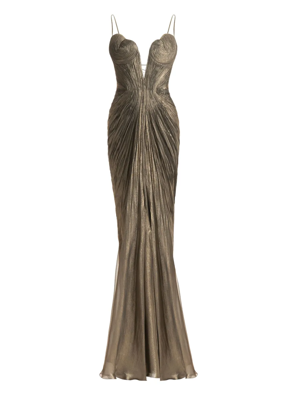 Maria Lucia Hohan Pleated-effect Gown In Green