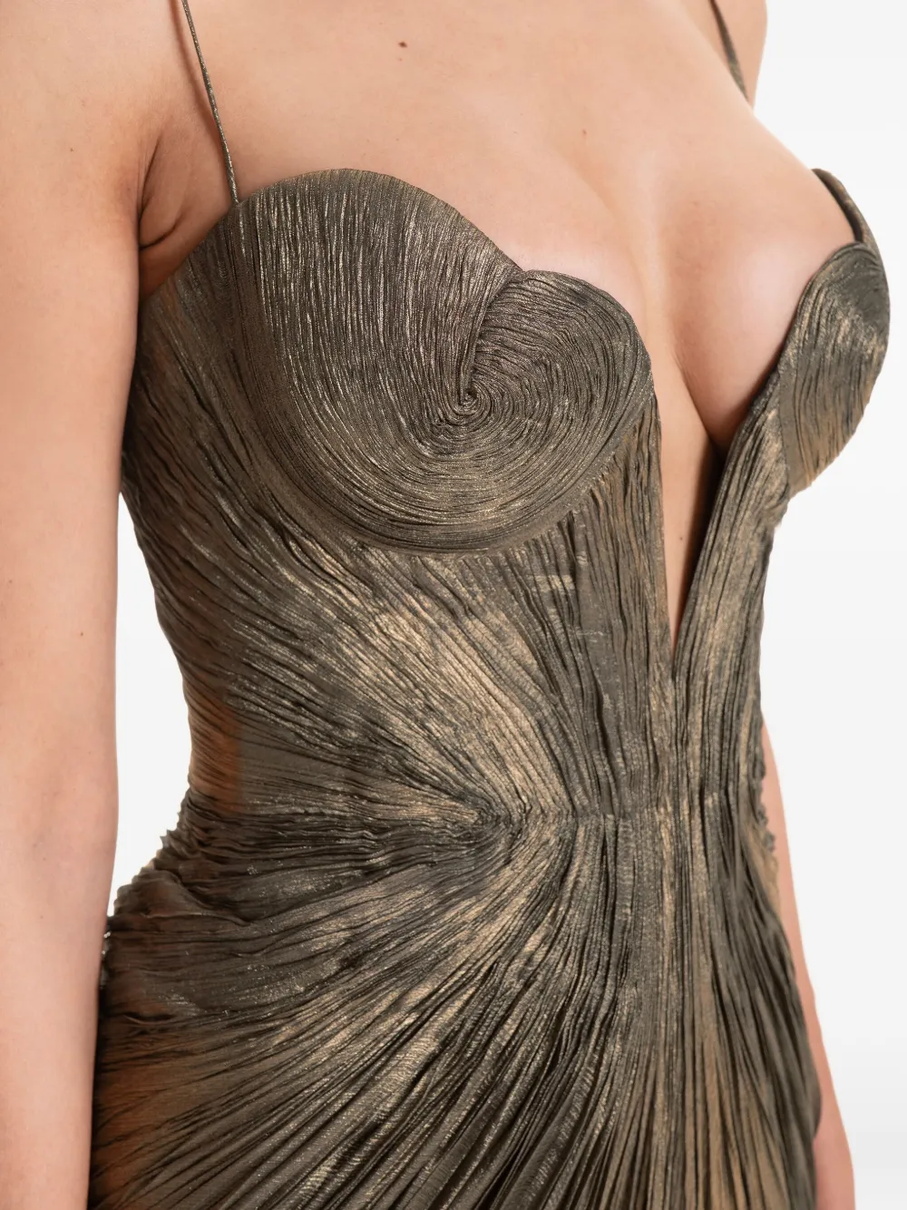 Maria Lucia Hohan Pleated-effect Gown In Green