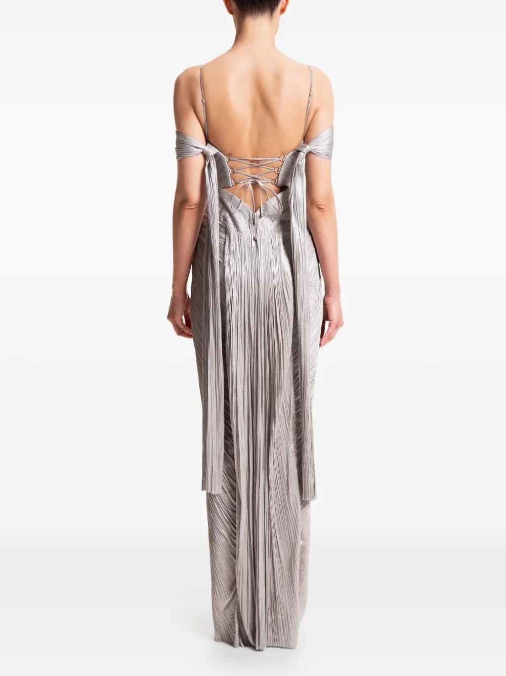Maria Lucia Hohan Geplooide avondjurk Grijs