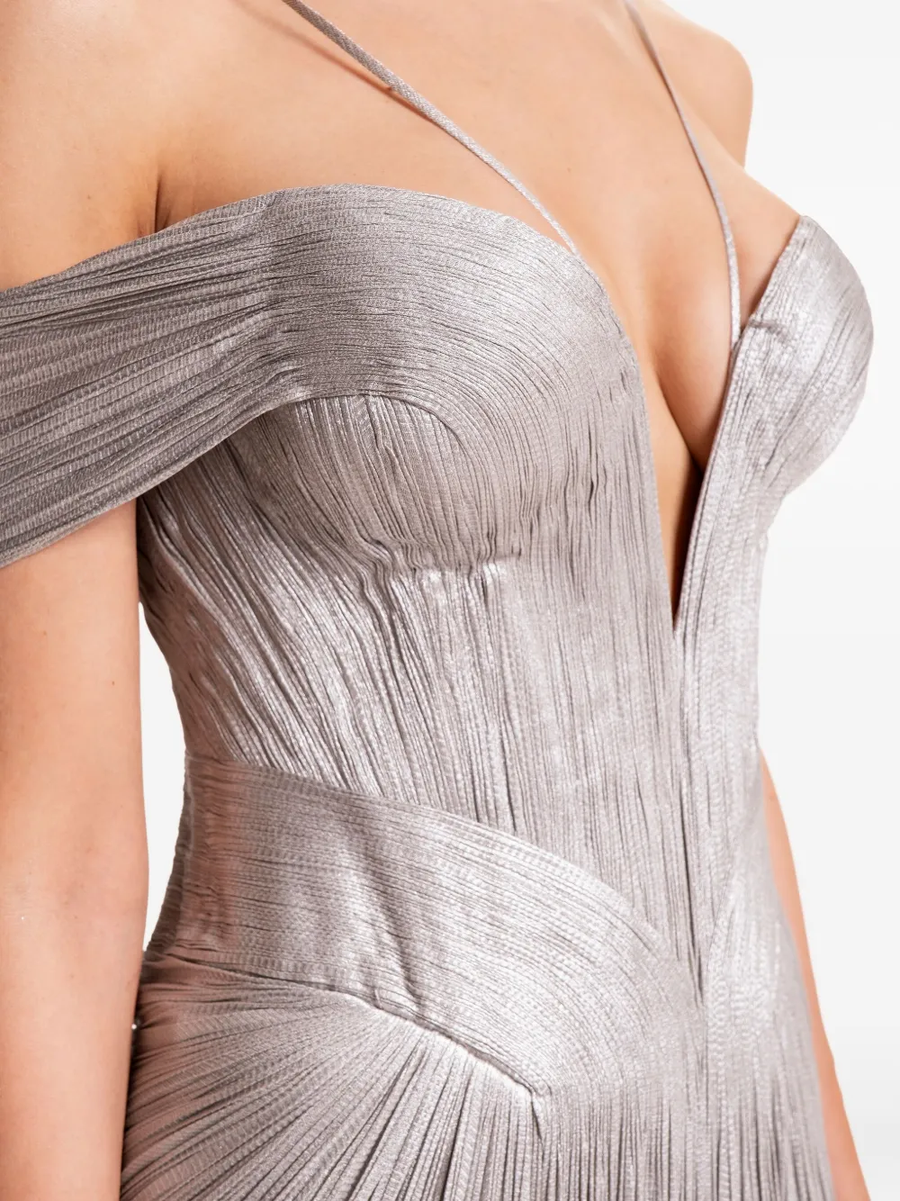 Maria Lucia Hohan Geplooide avondjurk Grijs